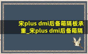 宋plus dmi后备箱隔板承重_宋plus dmi后备箱隔板拆除